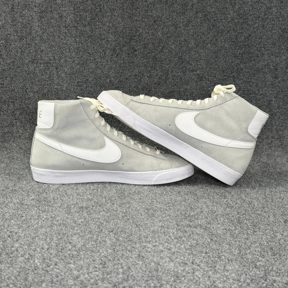 Nike Blazer Mid 77 Shoes Men's 13 Light Smoke Grey White Athletic Retro Sneakers